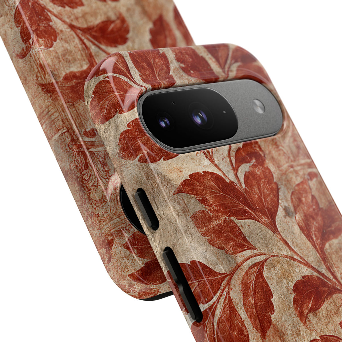 Terracotta Botanical Fresco · Tough Phone Case for Pixel ·  Red