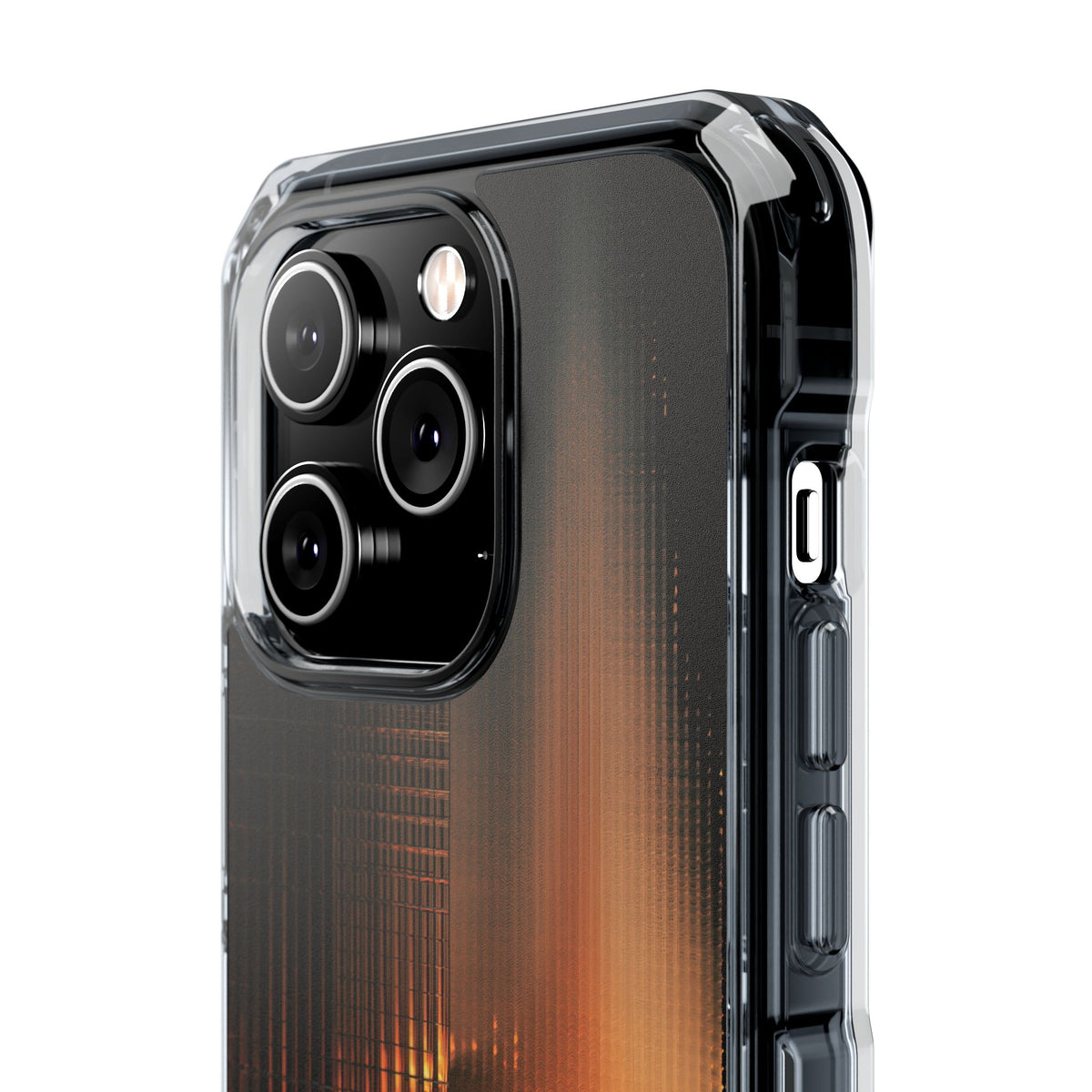 Luminous Grid · Clear Impact Magnetic Phone Case for iPhone · Black