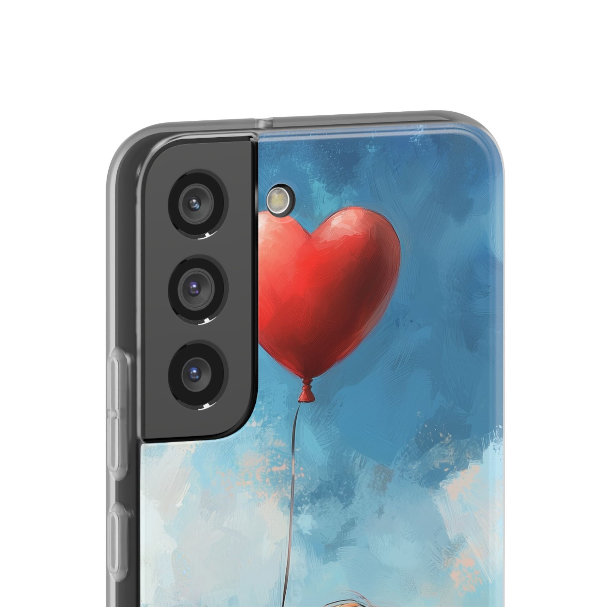 Crimson Heart Sky · Soft Phone Case for Samsung