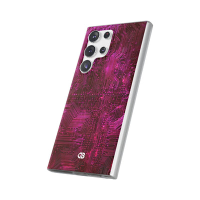 Magenta Circuit Trace · Lite Phone Case for Samsung · Pink