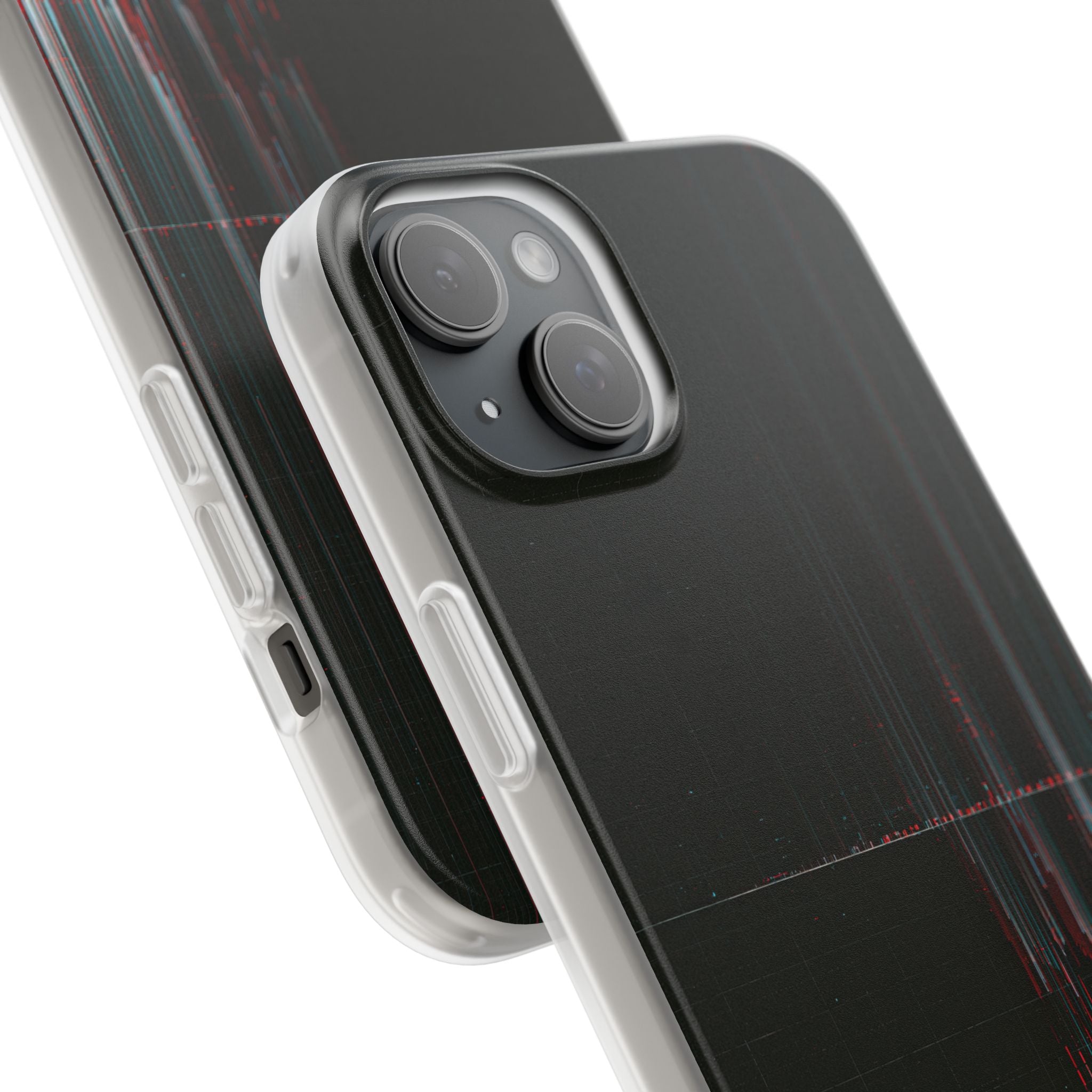 Black Lite Phone Case for iPhone - Corrupted Data Stream