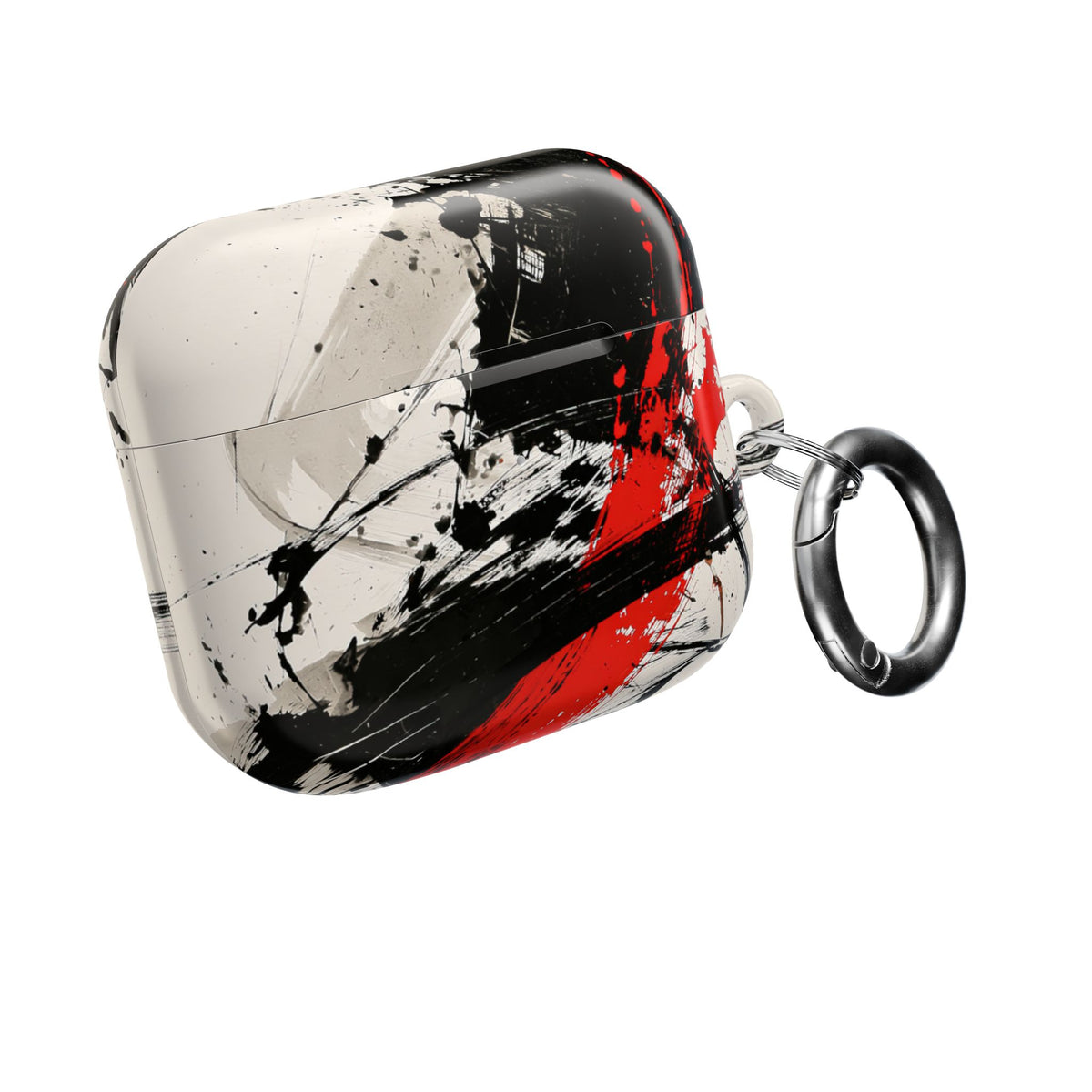 Crimson Sumi Slash · Hard Case for AirPods & AirPods Pro · White