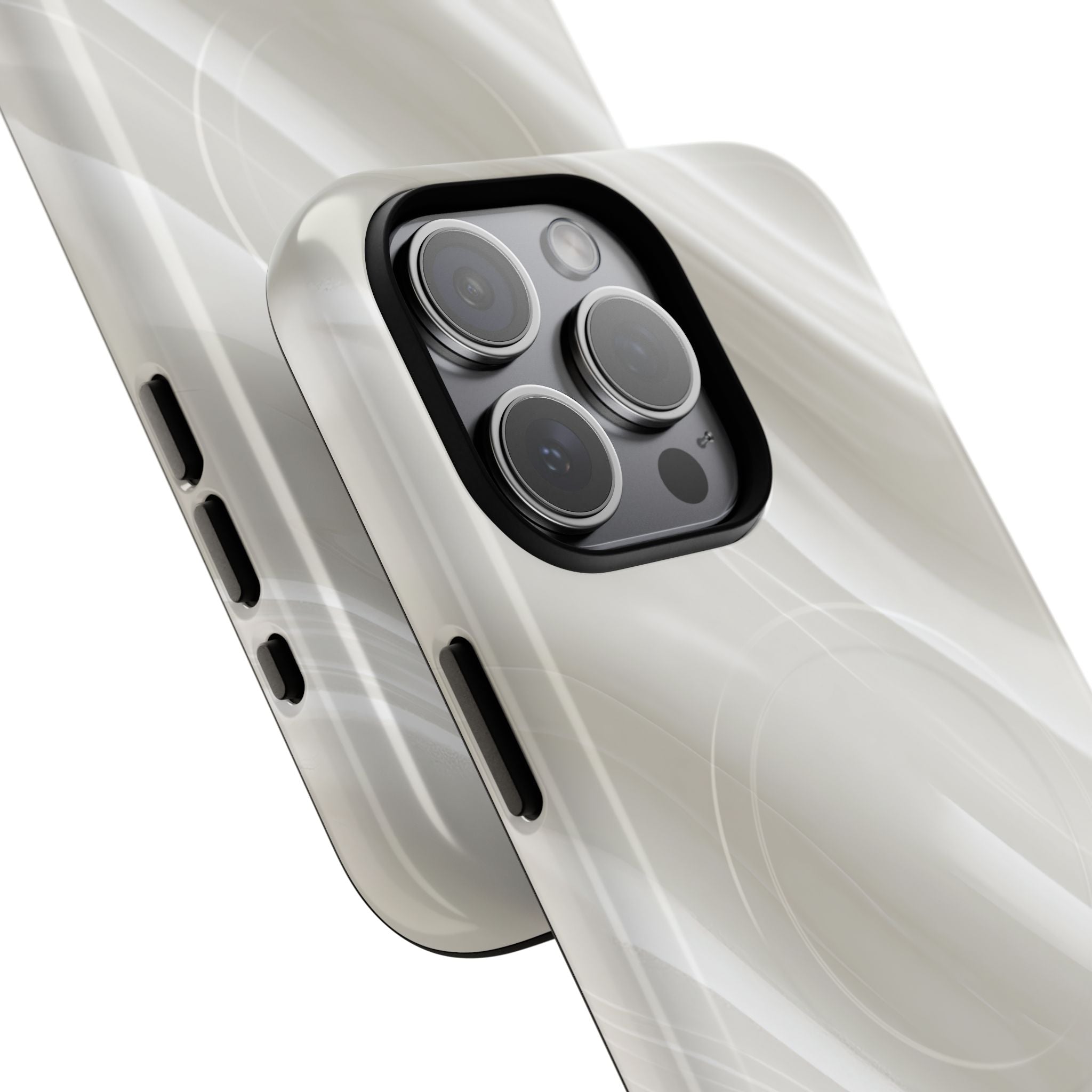 White Tough 2.0 Magsafe Phone Case for iPhone - Polished Ivory Wave