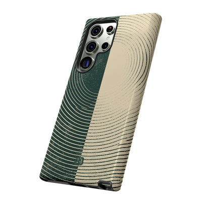 Green Tough Phone Case for Samsung - Evergreen Split Grain
