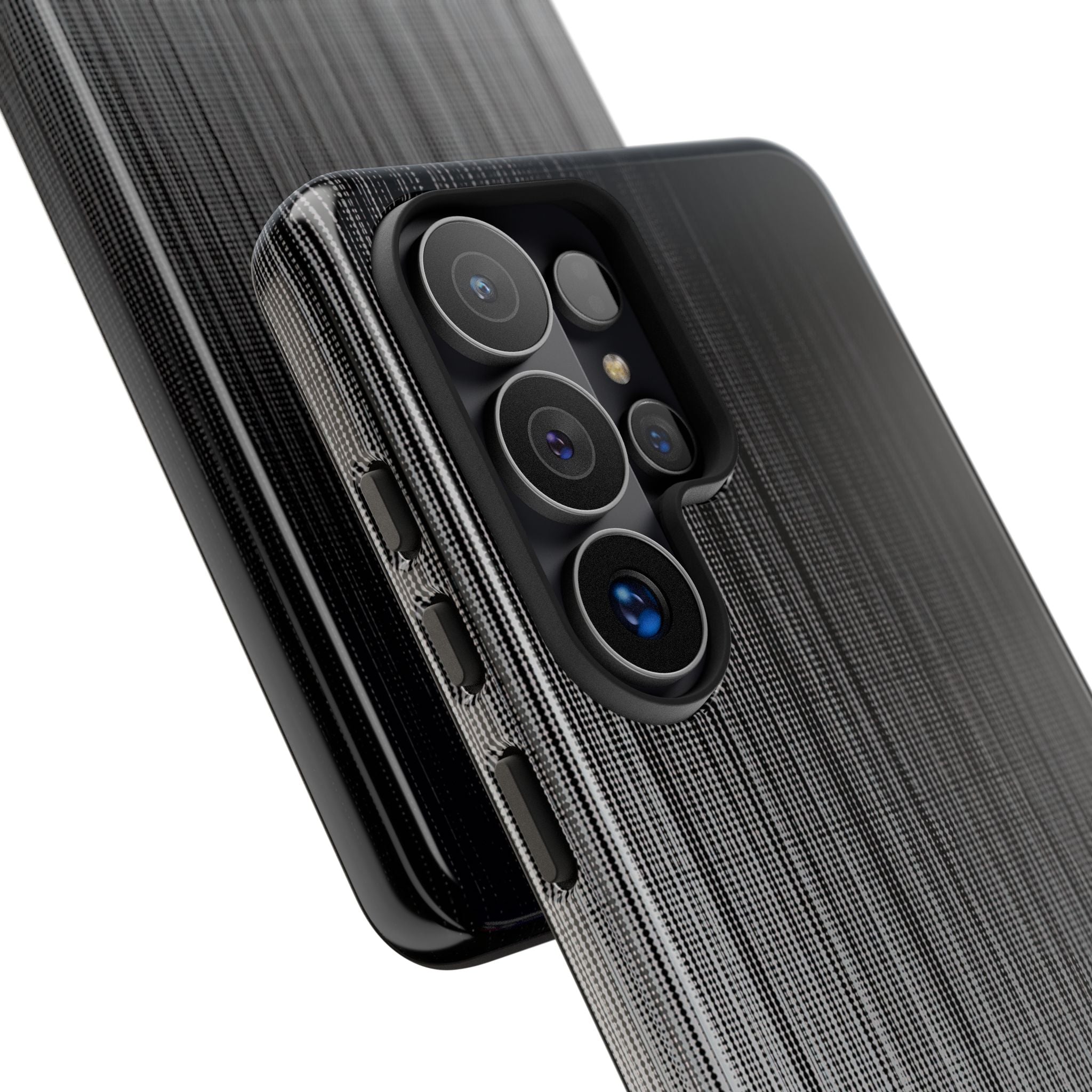 Grey Tough Phone Case for Samsung - Static Vertical Dither