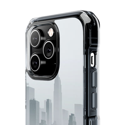 Grey Impact MagSafe Phone Case for iPhone - Steel Mist Skyline