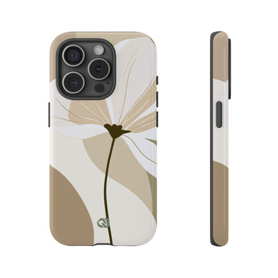 Beige Tough Phone Case for iPhone - Sage Linen Magnolia