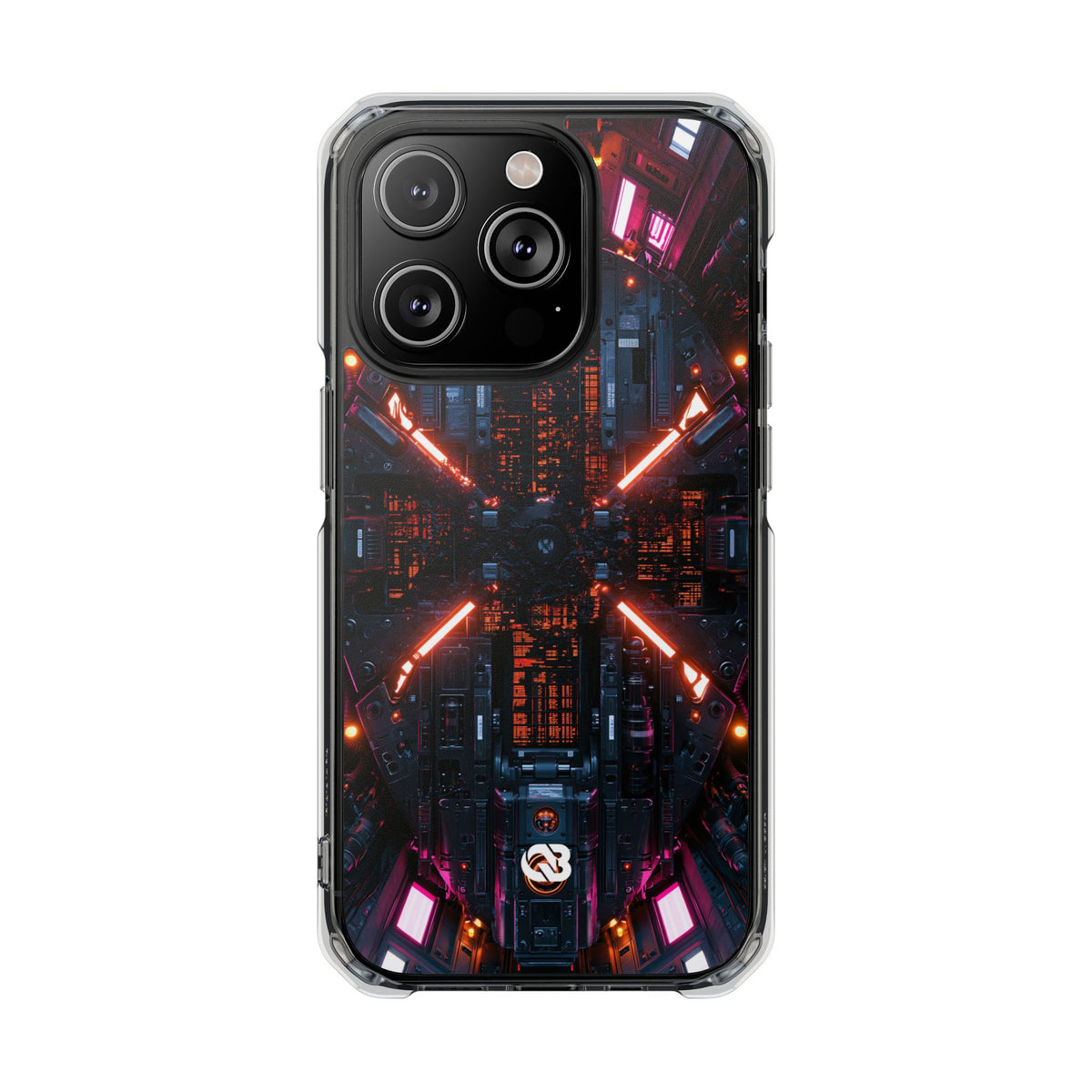 Cybernetic Reactor Core · Clear Impact Magnetic Phone Case for iPhone · Black