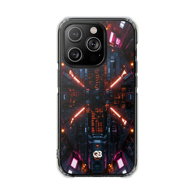 Cybernetic Reactor Core · Clear Impact Magnetic Phone Case for iPhone · Black