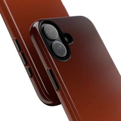Orange Tough Phone Case for iPhone - Obsidian Ember Fade