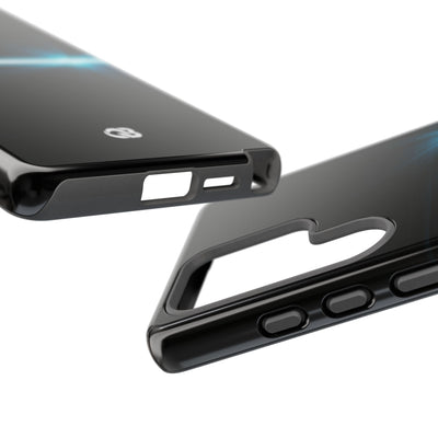 Blue Tough Phone Case for Samsung - Electric Cyan Ray