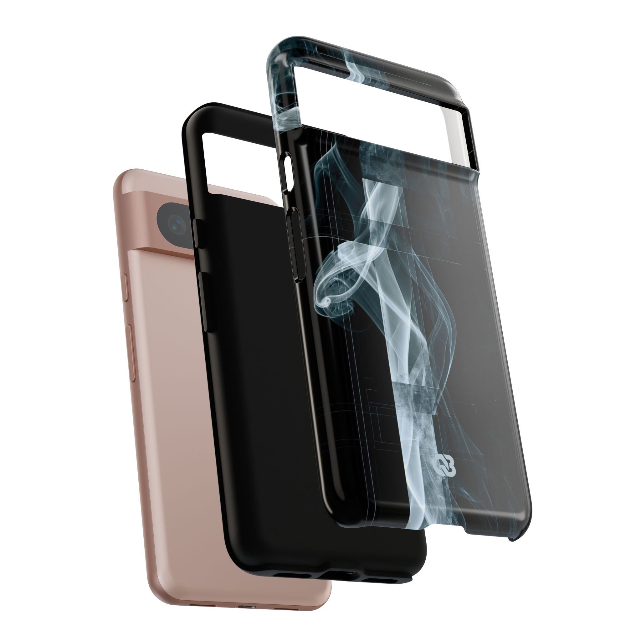 Black Tough Phone Case for Google Pixel - Arctic Vapor Grid