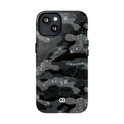 Glitter Shadow Camo · Tough 2.0 Magnetic Phone Case for iPhone · Black