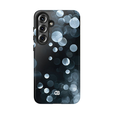 Black Tough Phone Case for Samsung - Silver Orbit Glow