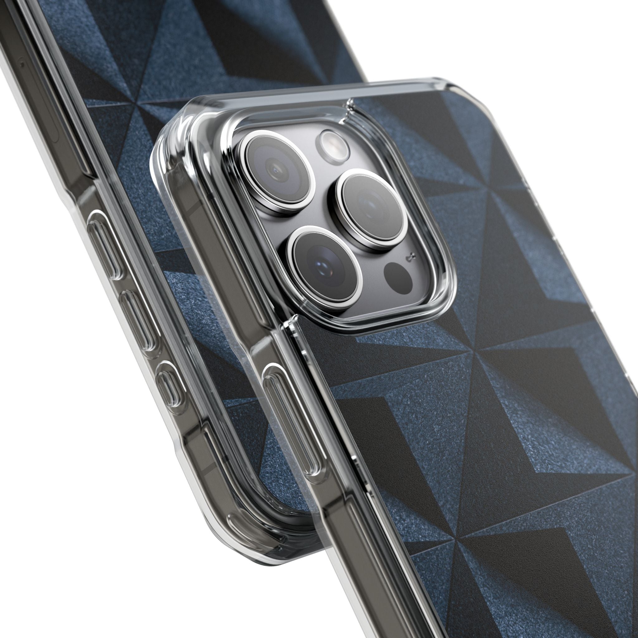 Blue Impact MagSafe Phone Case for iPhone - Indigo Basalt Facets