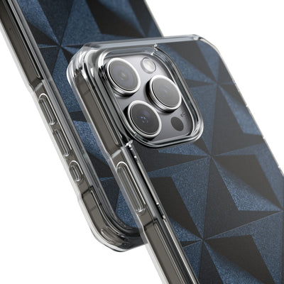 Blue Impact MagSafe Phone Case for iPhone - Indigo Basalt Facets