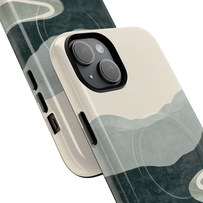Green Tough 2.0 Magsafe Phone Case for iPhone - Misty Sage Valley