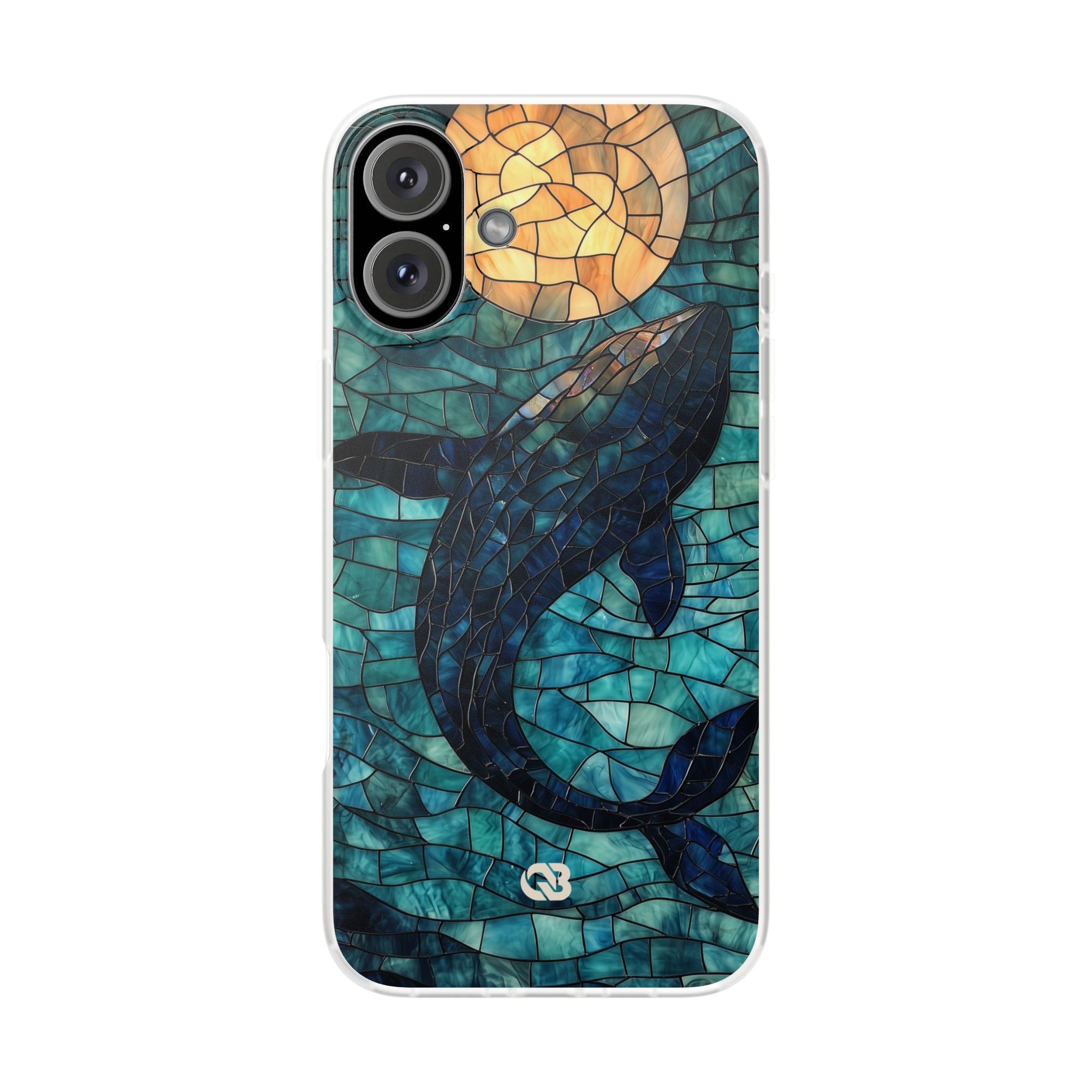 Stained Moon Whale · Soft Telefoncover for iPhone