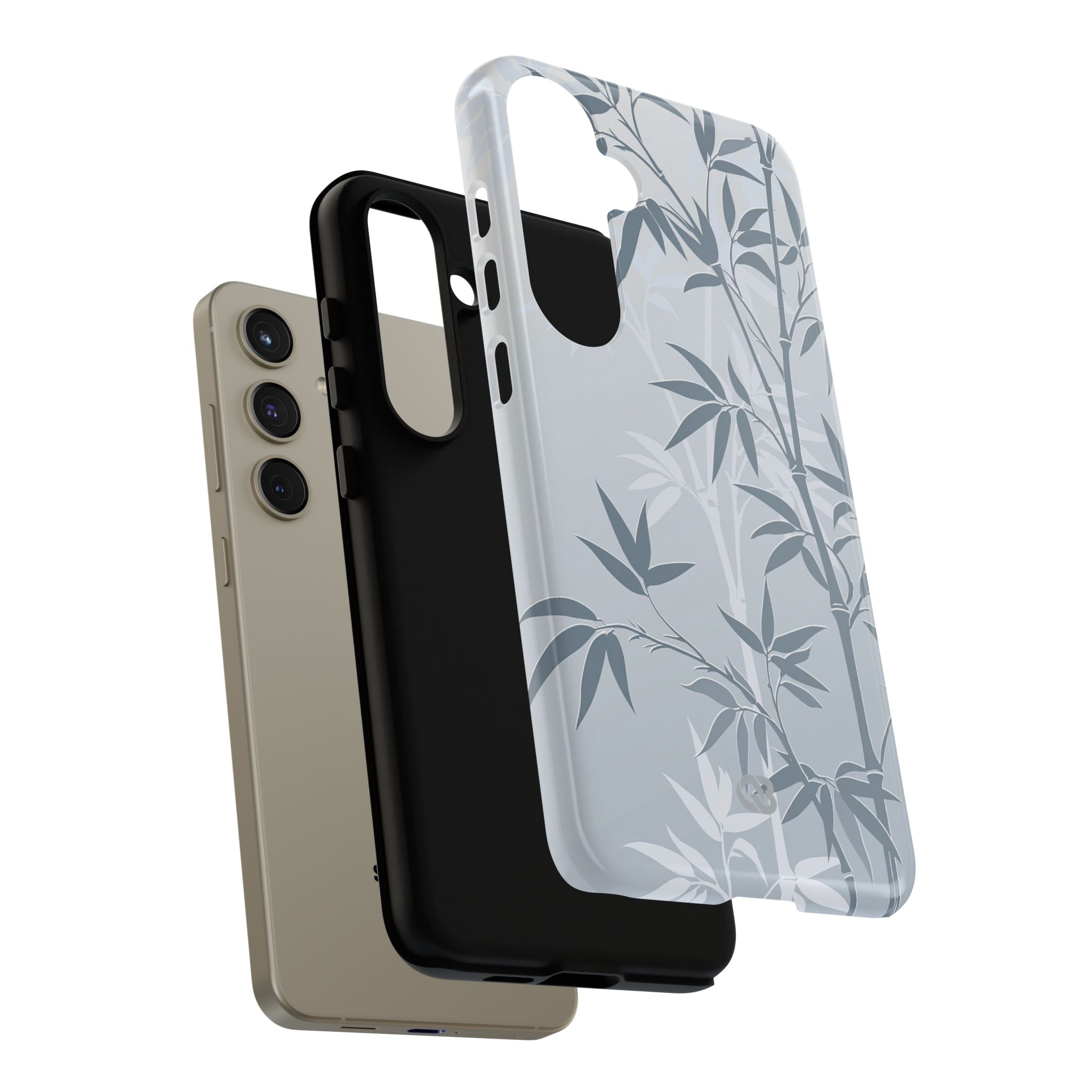 Blue Tough Phone Case for Samsung - Slate Bamboo Shadow