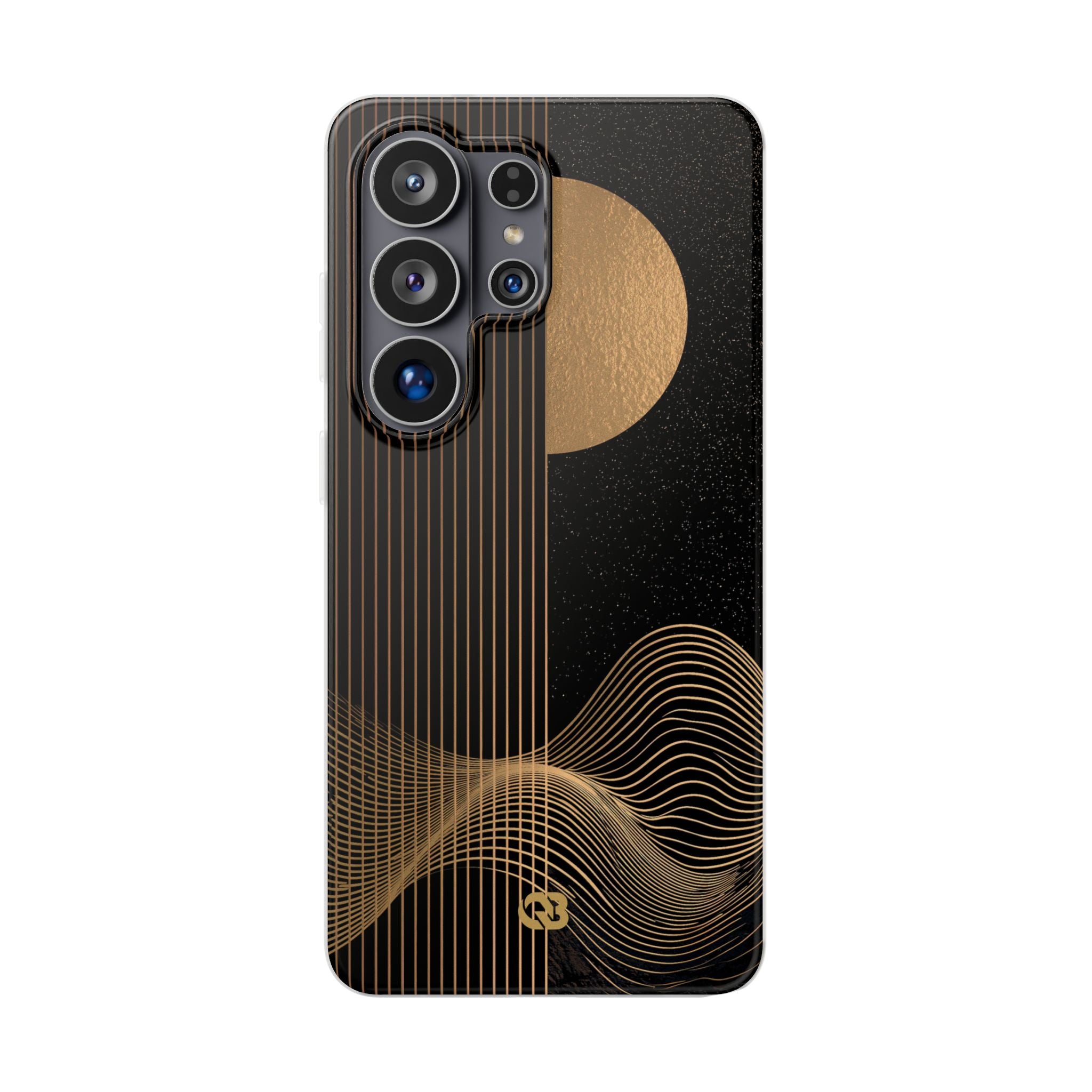 Gold Lite Phone Case for Samsung - Gilded Obsidian Dunes