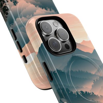Teal Tough 2.0 Magsafe Phone Case for iPhone - Alpine Teal Horizon