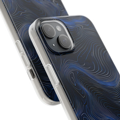 Blue Lite Phone Case for iPhone - Cobalt Contour Ridge