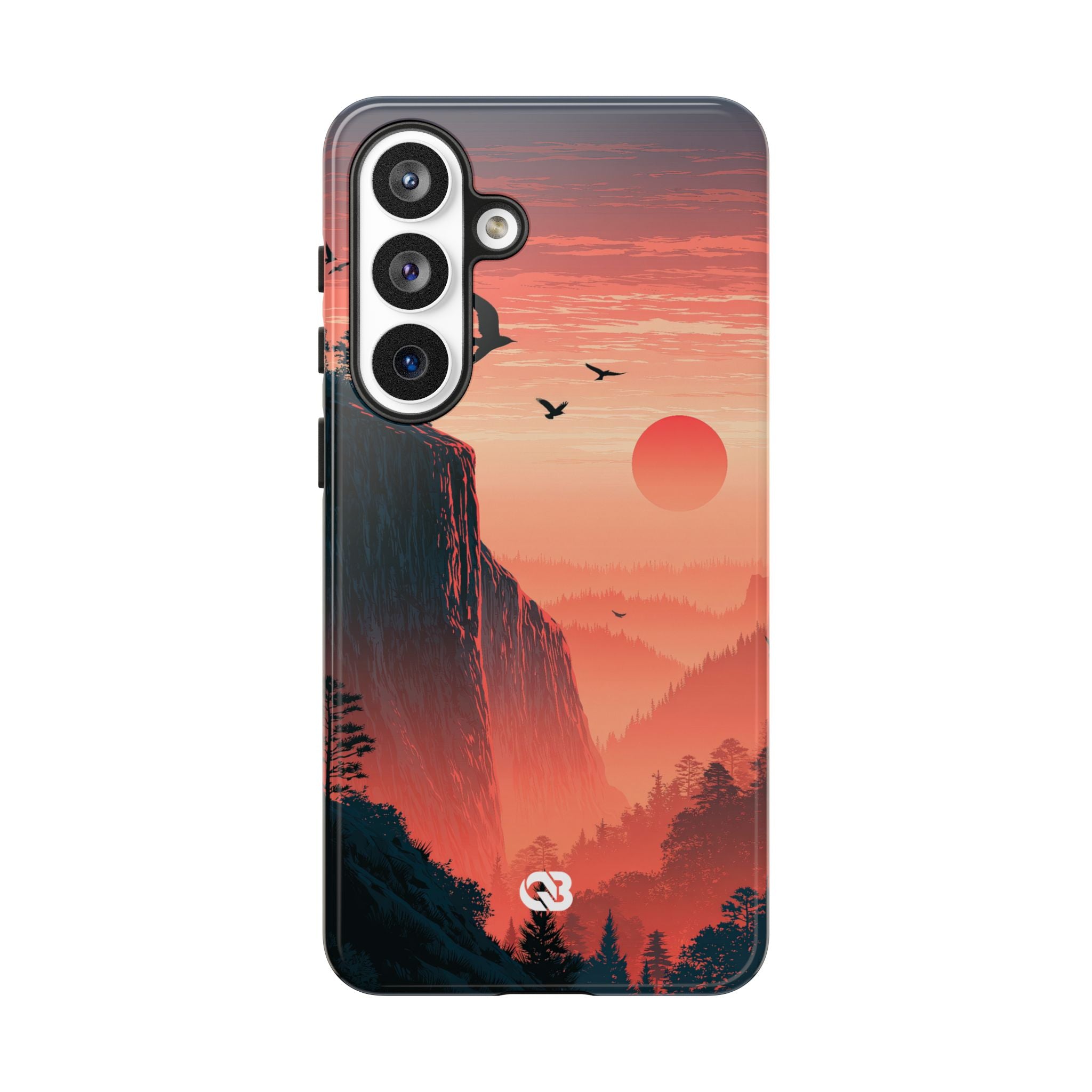 Orange Tough Phone Case for Samsung - Crimson Ridge Flight