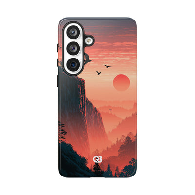 Orange Tough Phone Case for Samsung - Crimson Ridge Flight