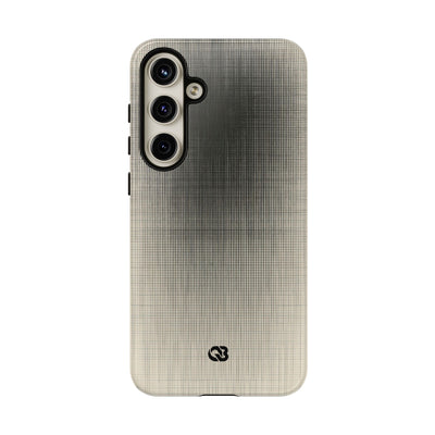 Beige Tough Phone Case for Samsung - Carbon Screen Grid