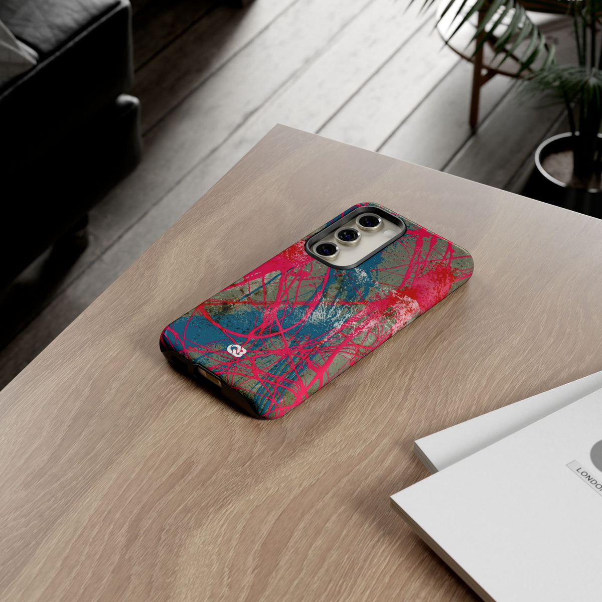 Neon Static Drip · Tough Phone Case for Samsung · Pink