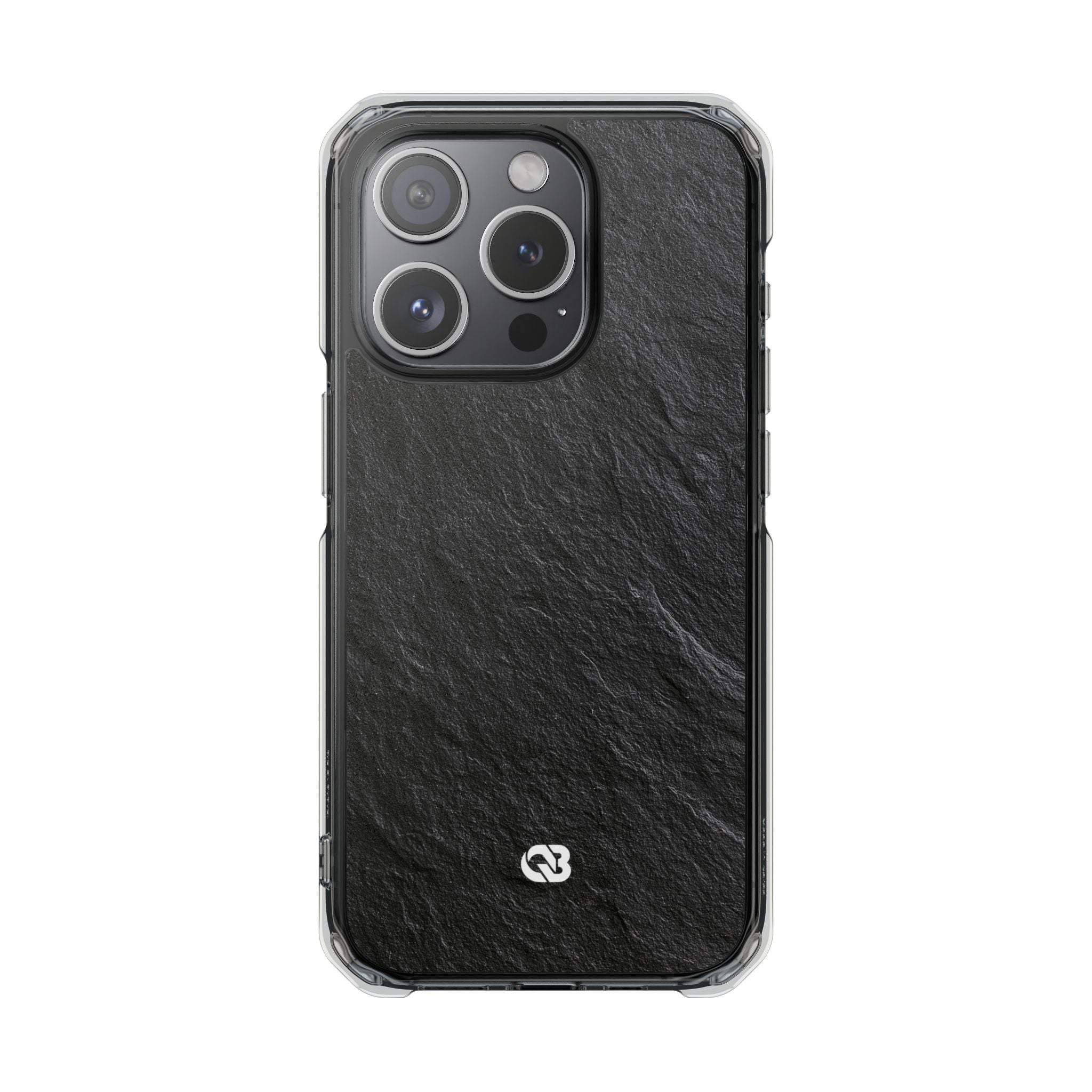 Black Impact MagSafe Phone Case for iPhone - Raw Obsidian Slate