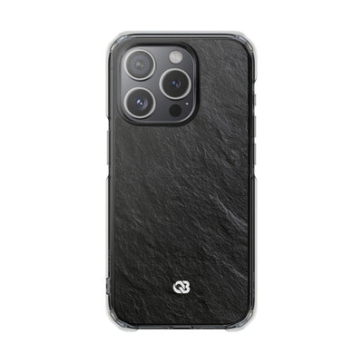 Black Impact MagSafe Phone Case for iPhone - Raw Obsidian Slate