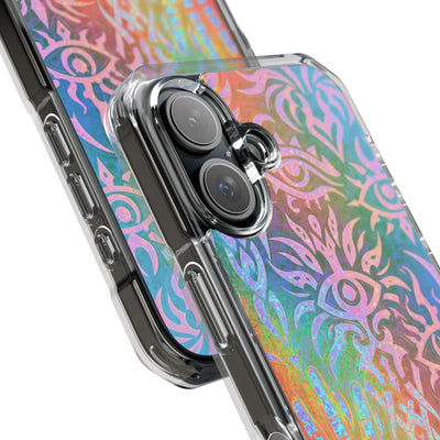 Chromatic Mystic Sigil · Clear Impact Magnetic Phone Case for iPhone · Blue