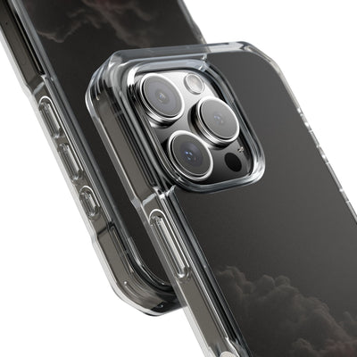 Crimson Fog Void · Clear Impact Magnetic Phone Case for iPhone ·  Black