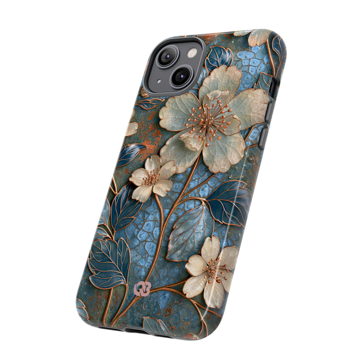 Gilded Blossom Reverie · Tough Phone Case for iPhone · Teal