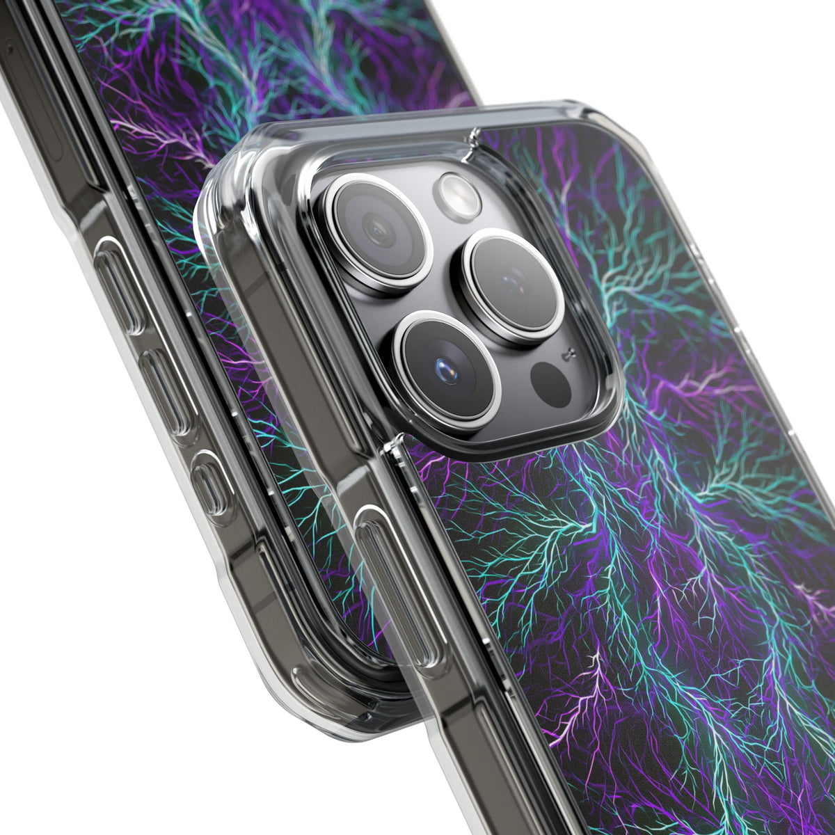 Electric Plasma Arbor · Clear Impact Magnetic Phone Case for iPhone · Purple