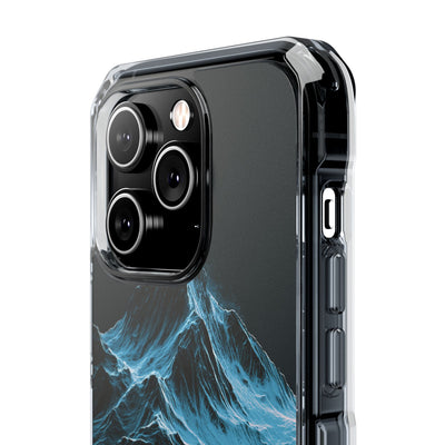 Nordic Frost Peak · Clear Impact Magnetic Phone Case for iPhone · Blue