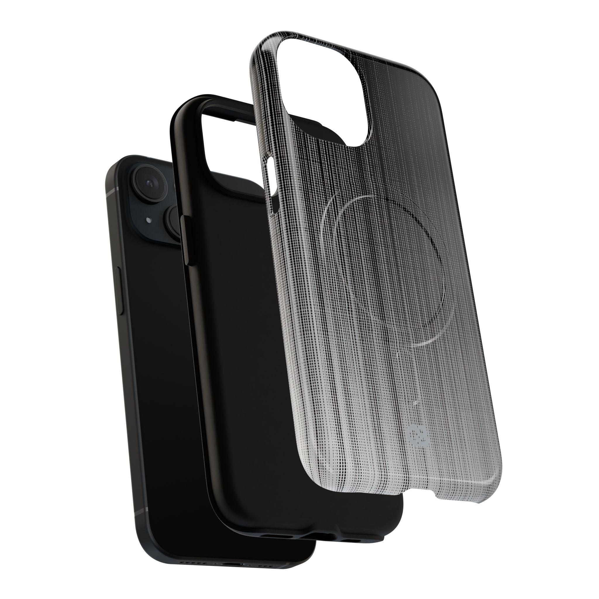 Grey Tough 2.0 Magsafe Phone Case for iPhone - Static Vertical Dither
