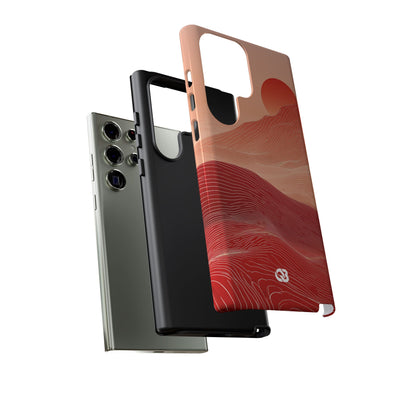 Crimson Dune Horizon · Tough Phone Case for Samsung · Red