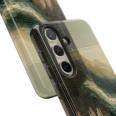 Beige Tough Phone Case for Samsung - Veridian Data Ridge