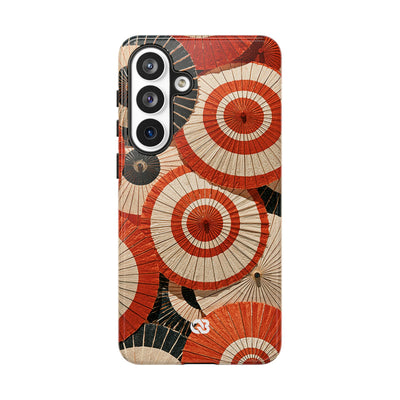 Vermilion Wagasa Motif · Tough Phone Case for Samsung · Red