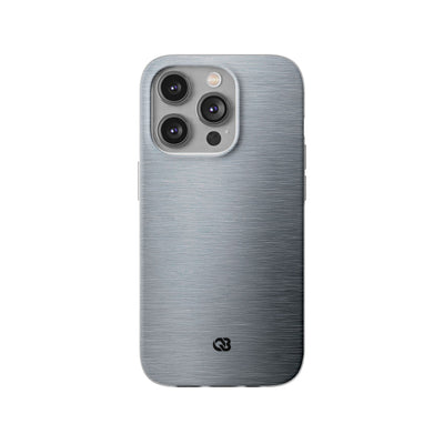 Silver Lite Phone Case for iPhone - Satin Chrome Grain