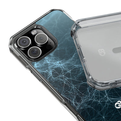 Teal Impact MagSafe Phone Case for iPhone - Arctic Neural Mesh