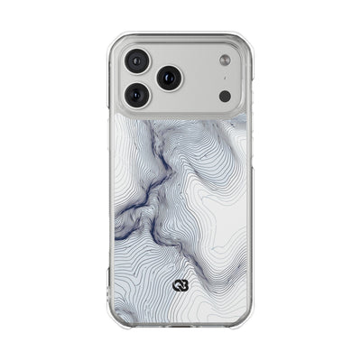White Impact MagSafe Phone Case for iPhone - Nordic Ridge Topo