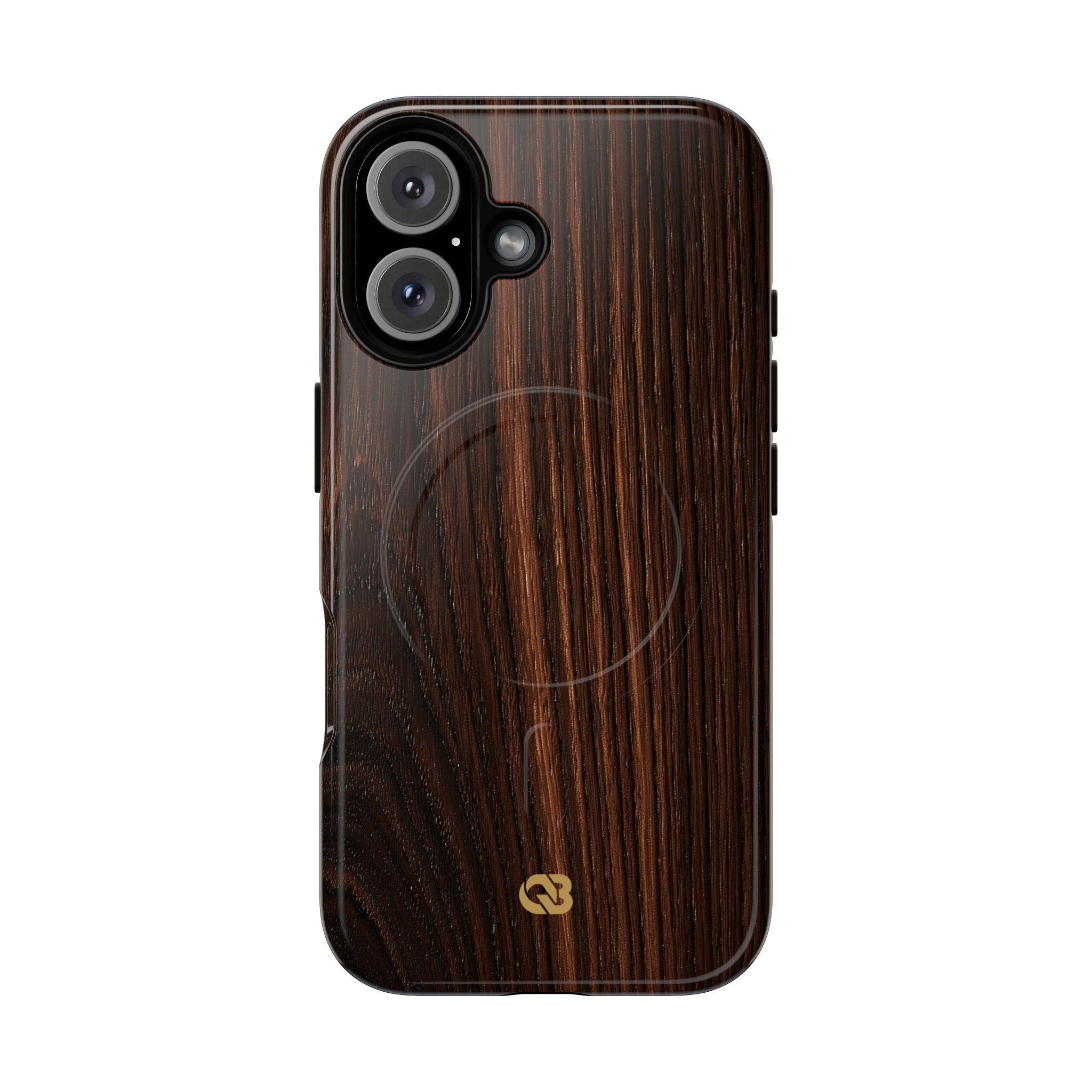 Brown Tough 2.0 Magsafe Phone Case for iPhone - Burnished Mahogany Grain