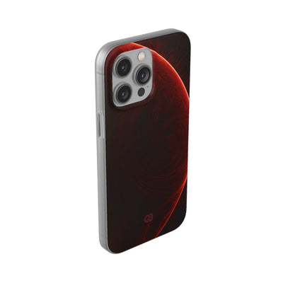 Red Lite Phone Case for iPhone - Crimson Flare Flux
