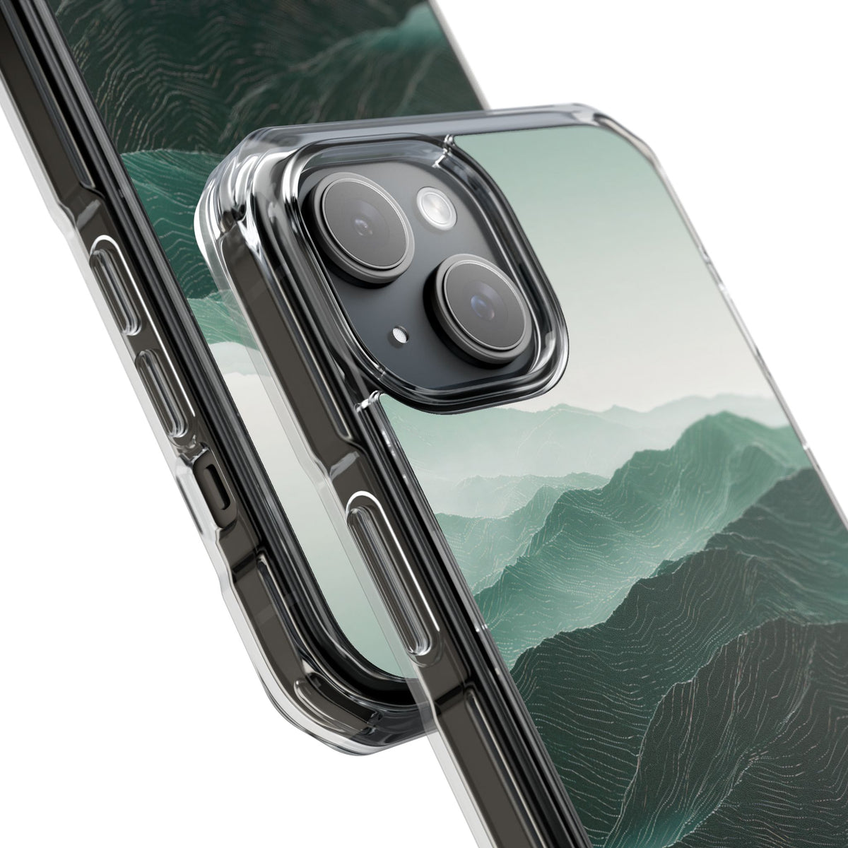 Alpine Mist · Clear Impact Magnetic Phone Case for iPhone · Green