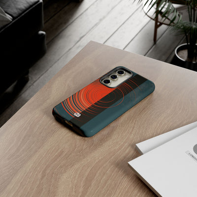 Teal Tough Phone Case for Samsung - Burnt Slate Radial