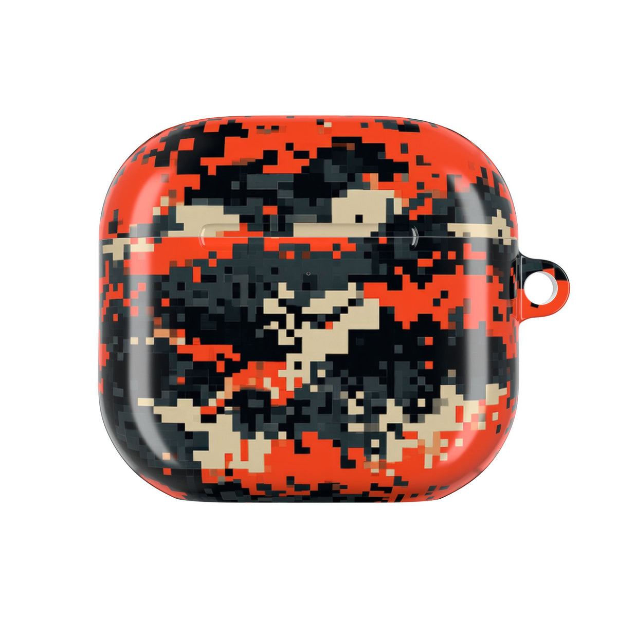 Signal Pixel Camo · Hard Case for AirPods & AirPods Pro · Orange