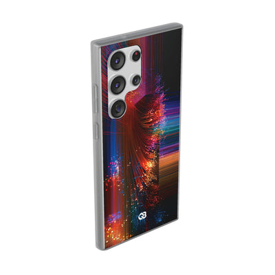 Black Lite Phone Case for Samsung - Cyber Optic Streak